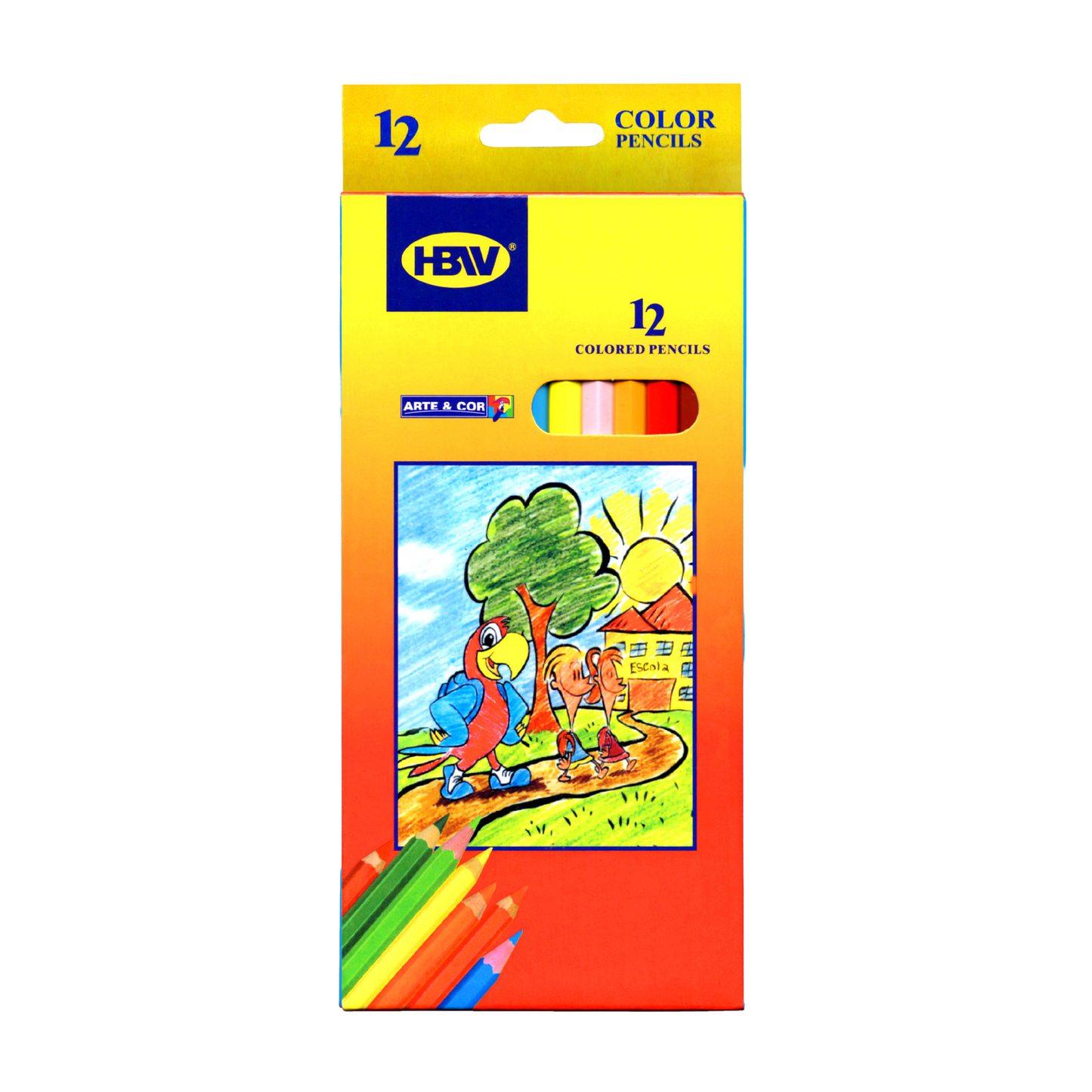 HBW Long Colored Pencil 12 Colors #61121 | Per Set