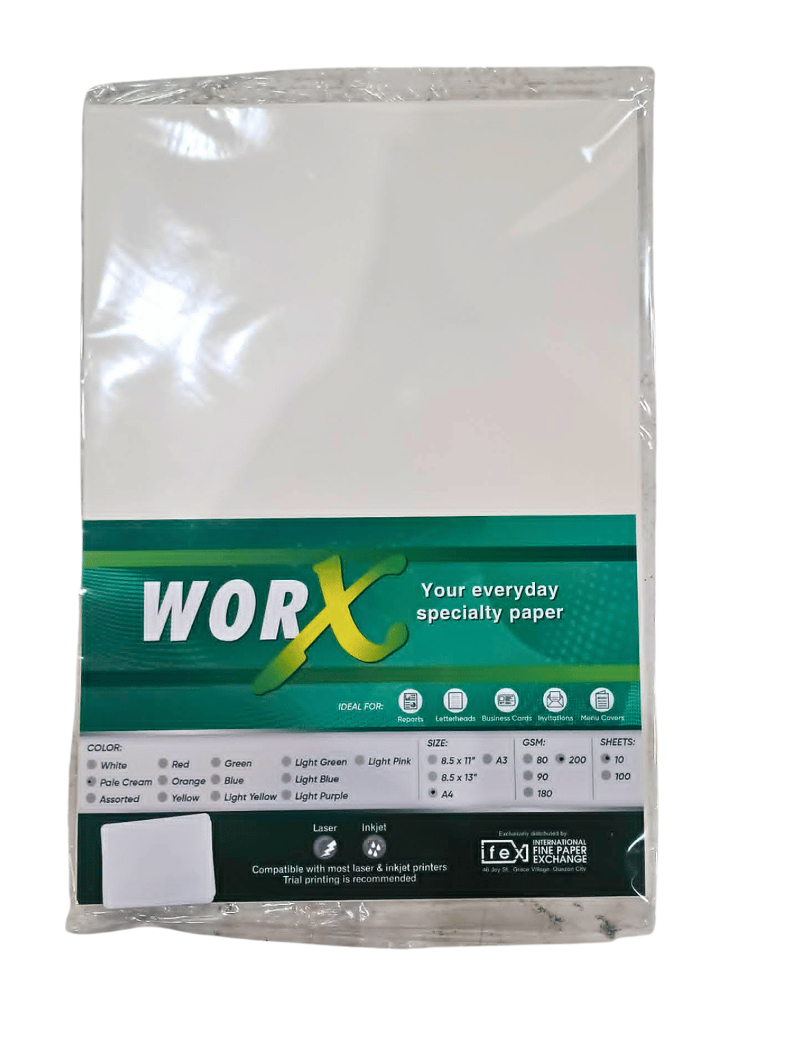 Worx Special Paper 200gsm | 10sheets