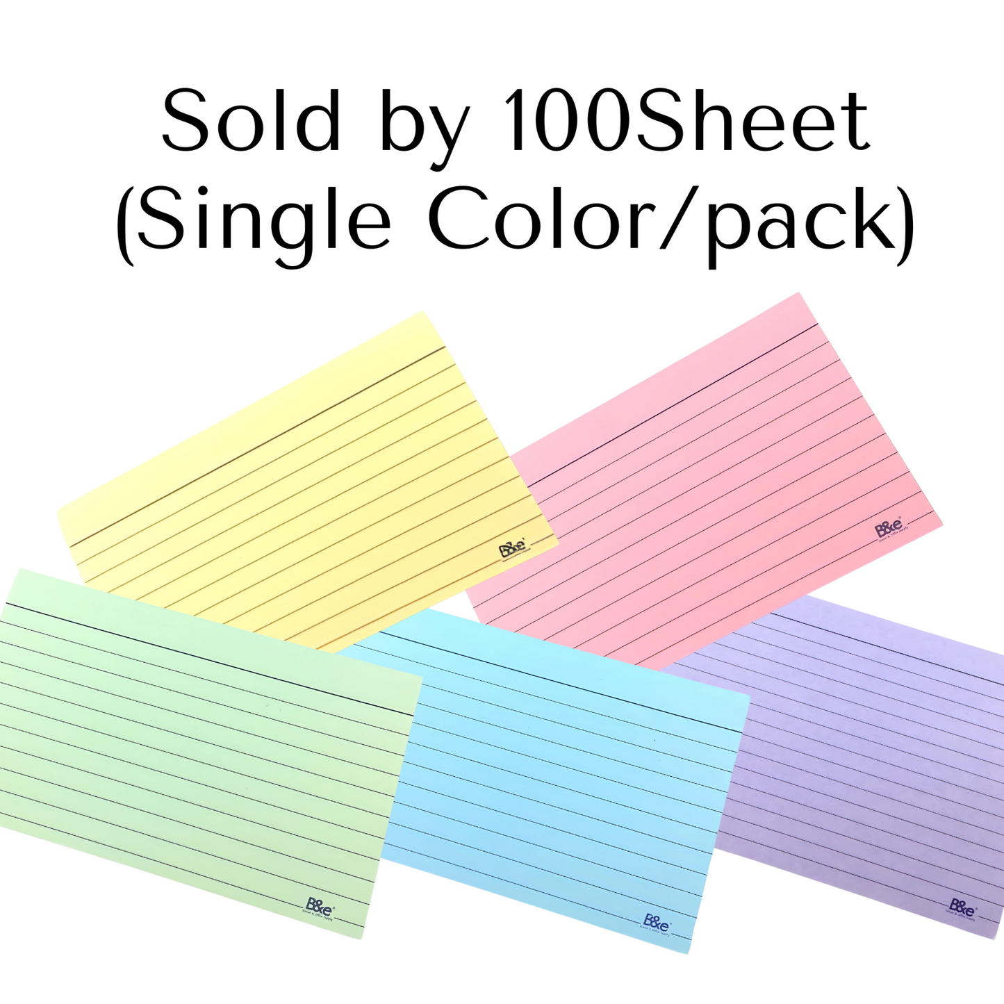 B&E Index Card 120gsm 3x5in 100pcs