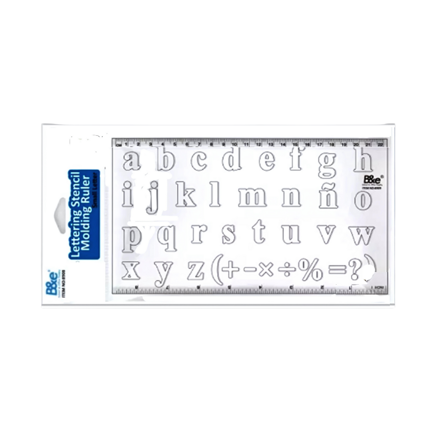 B&E Lettering Stencil Molding Ruler No.8909 (12pcs)