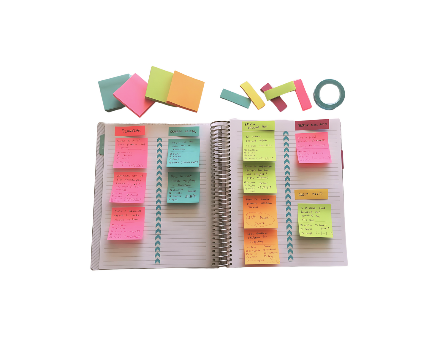 HBW Fluorescent Sticky Note 1.5x5.1cm
