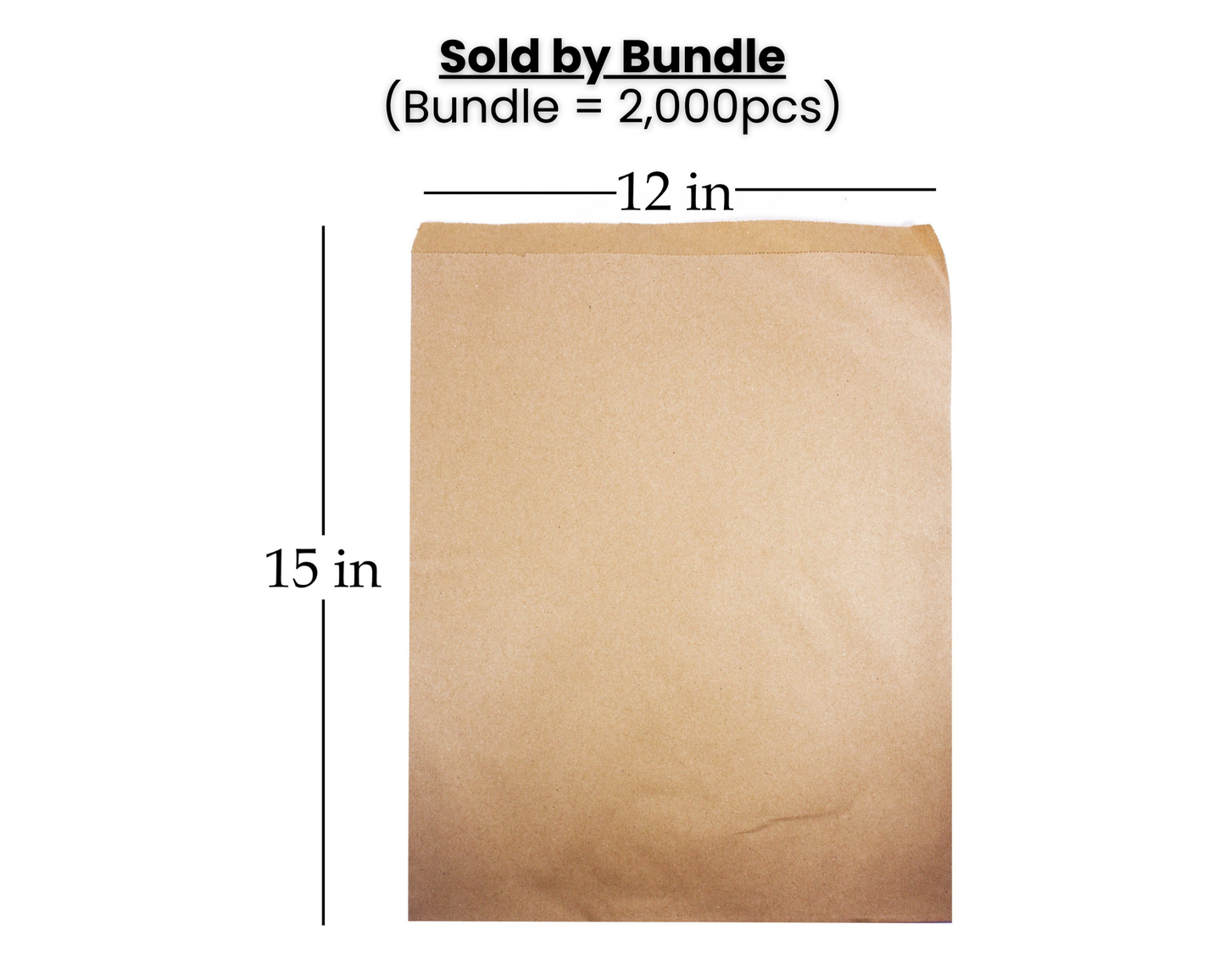 Stallion Brown Paper Bag 12x15in (2000pcs)