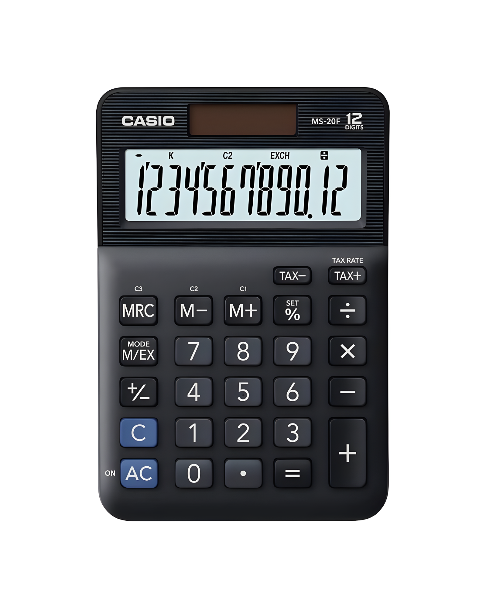 Casio Calculator MS 20F 12 Digits Paper Cart