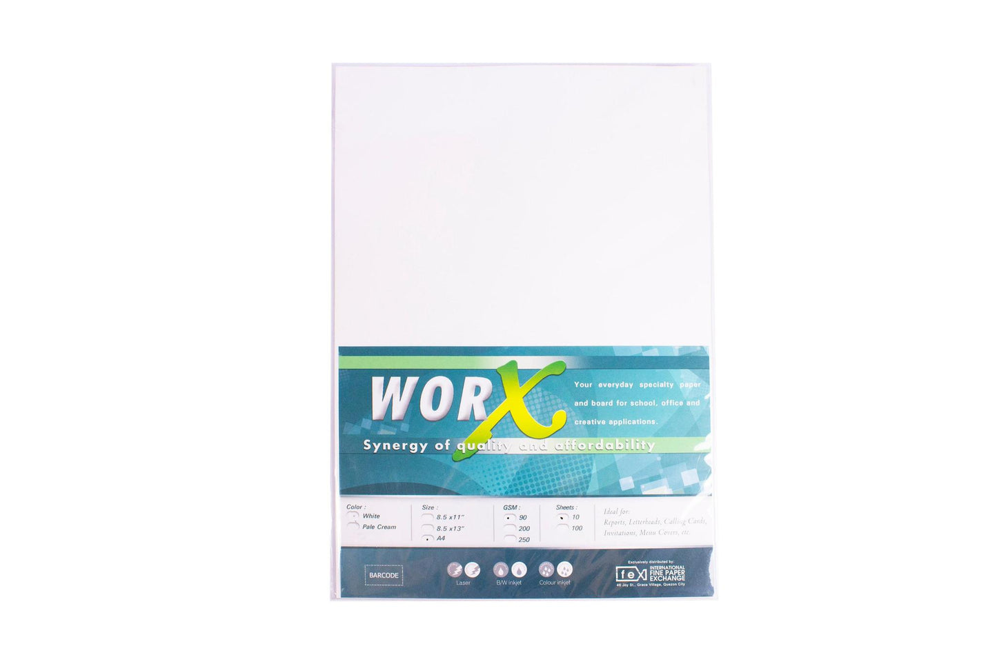 Worx Special Paper 90gsm A4 White (10sheets) | Per Piece