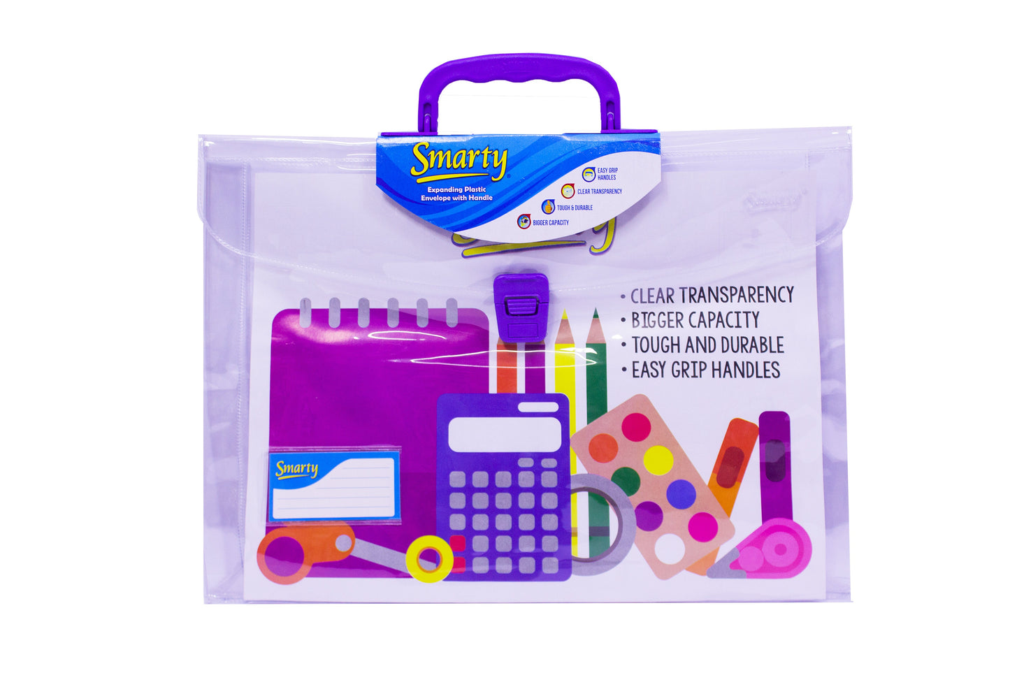 Smarty Plastic Expanding Envelope Long with Handle #202