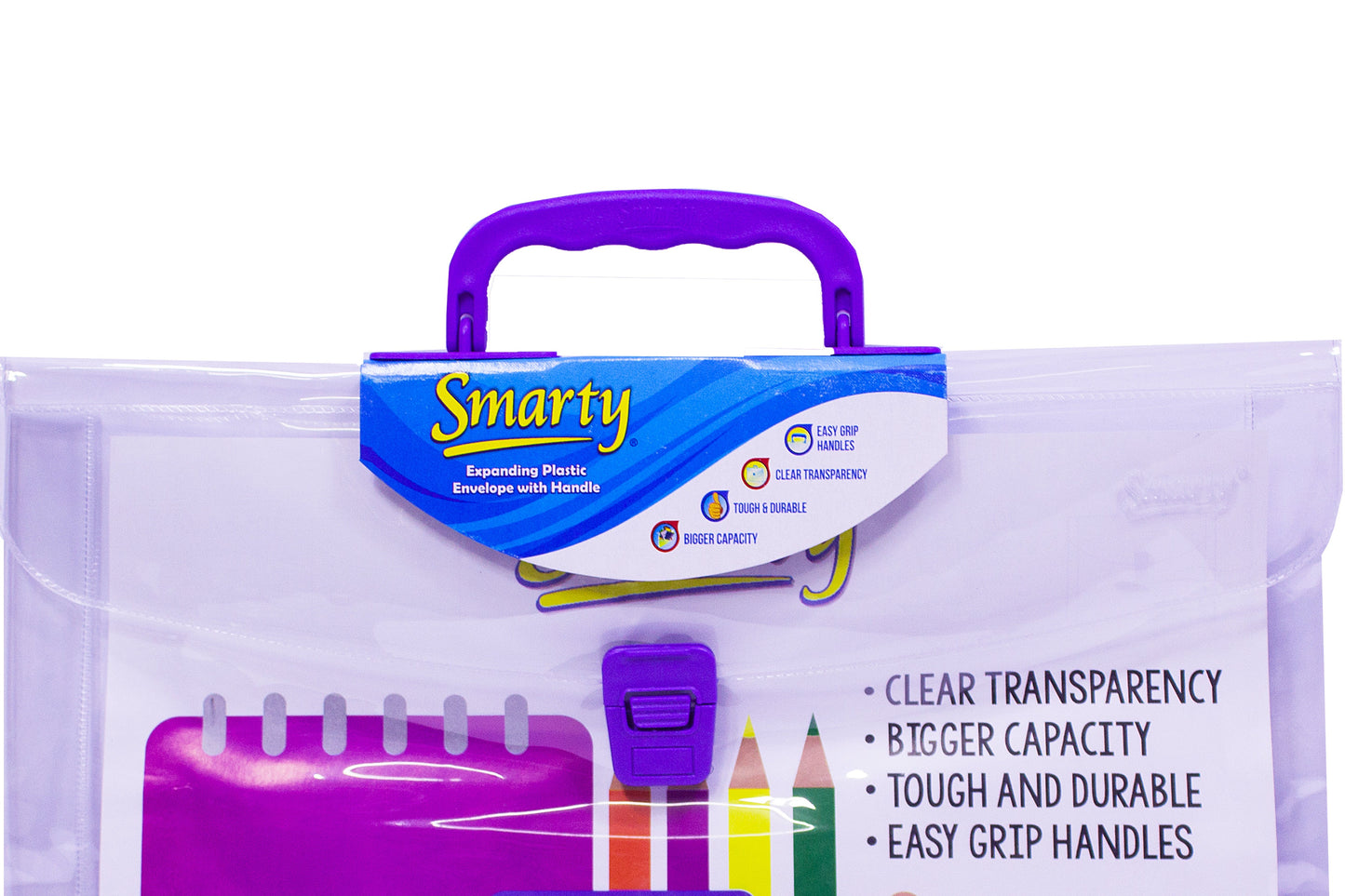 Smarty Plastic Expanding Envelope Long with Handle #202
