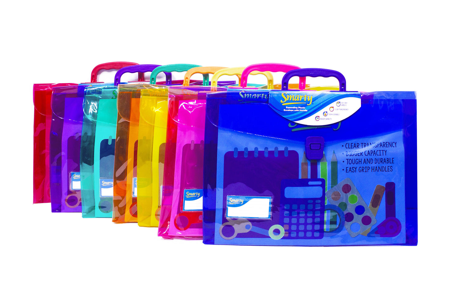 Smarty Plastic Expanding Envelope Long with Handle #206
