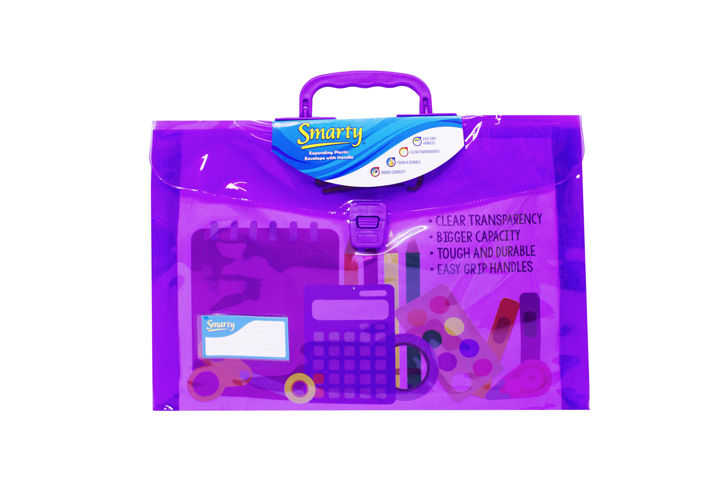 Smarty Plastic Expanding Envelope Long with Handle #206