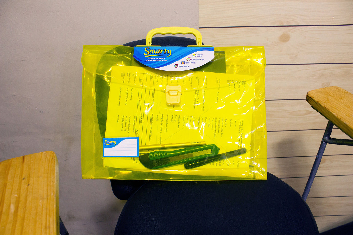 Smarty Plastic Expanding Envelope Long with Handle #206