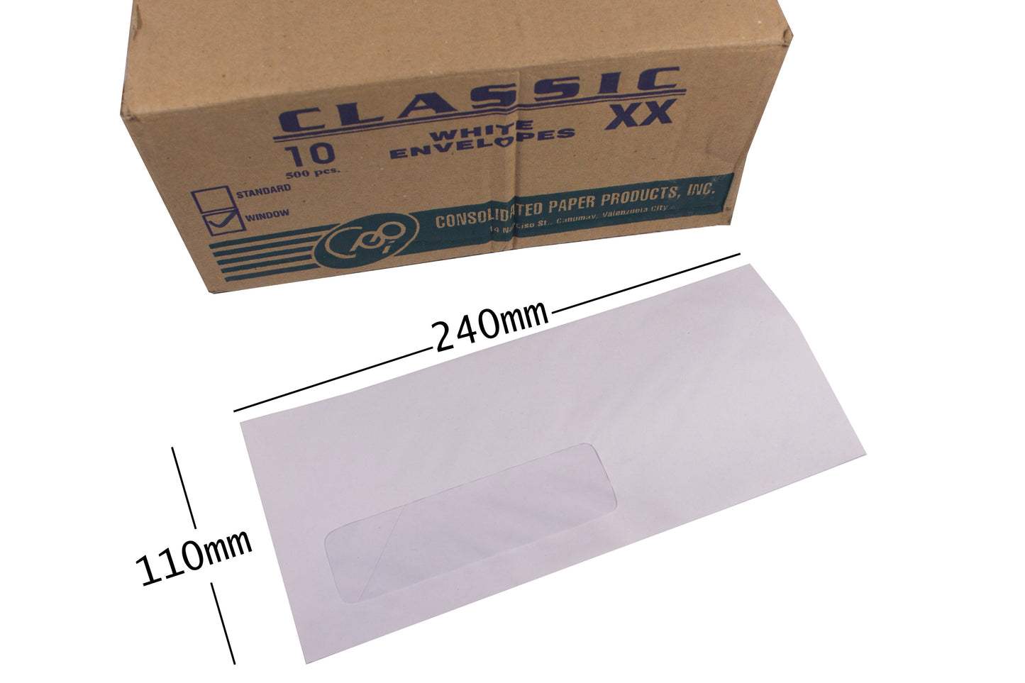 Letter White Envelope w/ Window