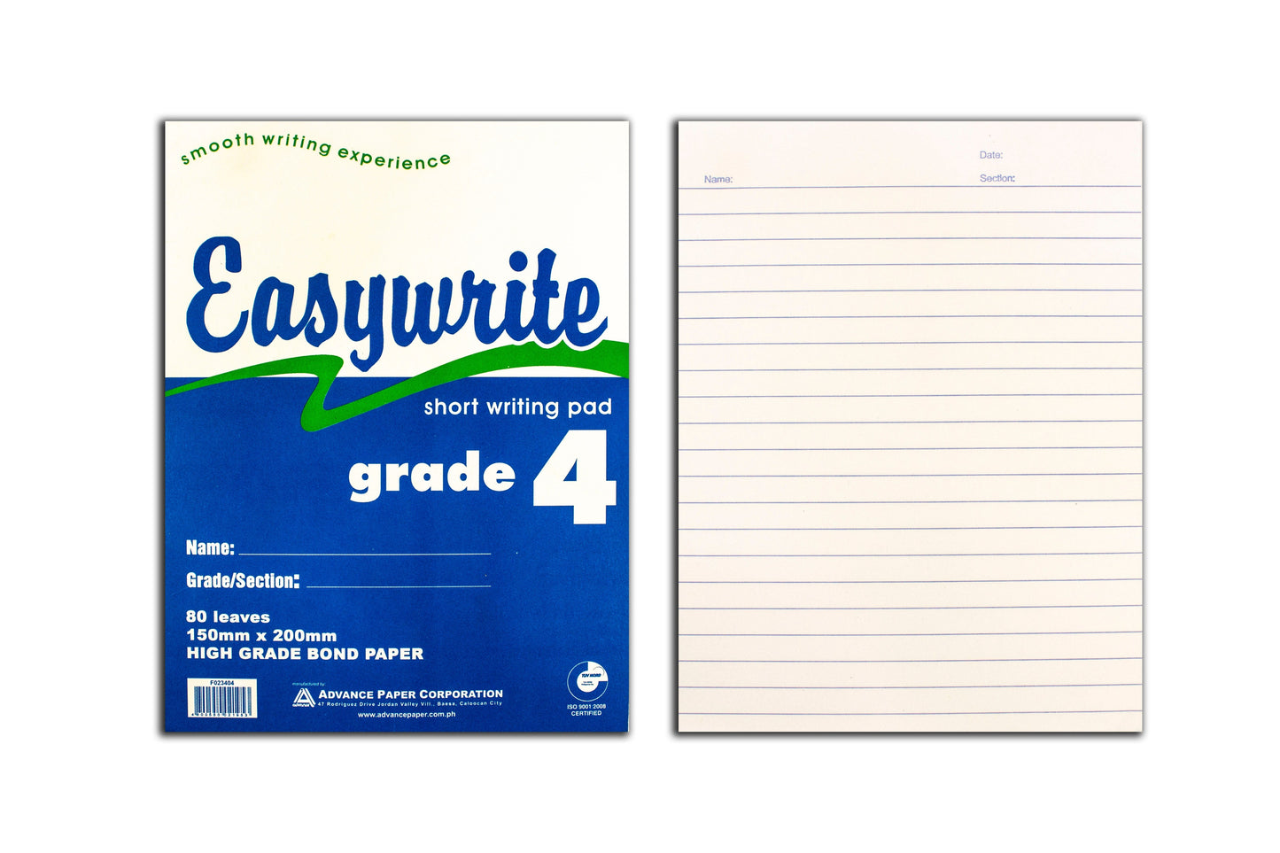 Grade Pad Paper