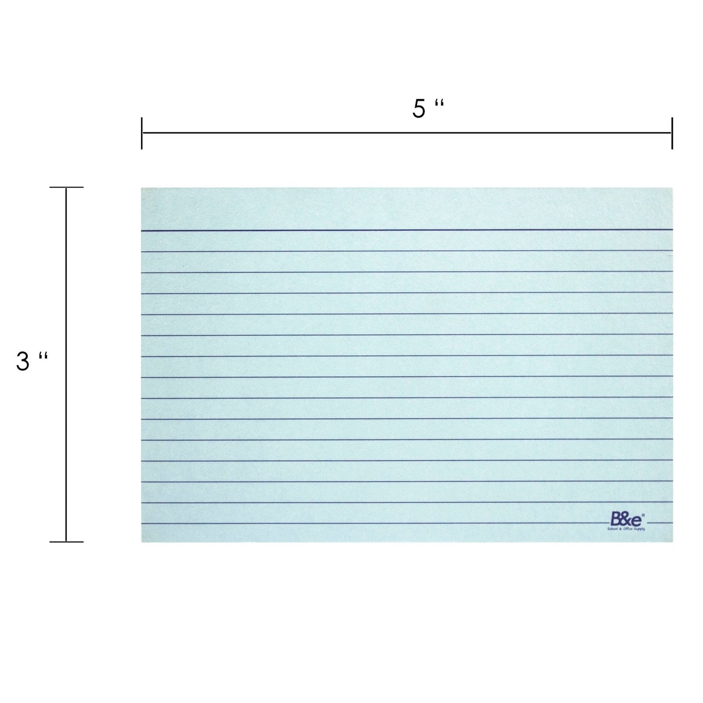 B&E Index Card 3x5in 180gsm Blue