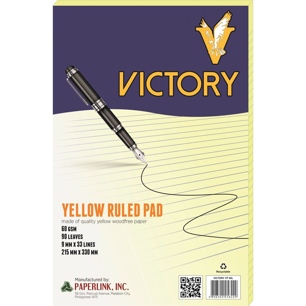 Victory Yellow Ruled Pad l Sold by 10s