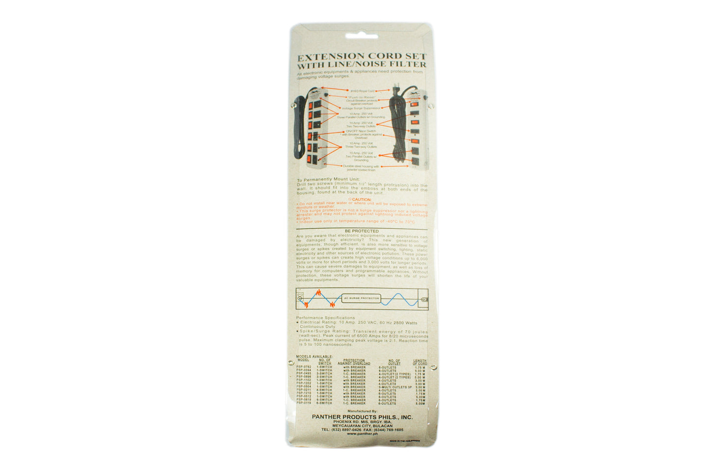 Panther 3M (PSP-1102) Voltage Surge Protector