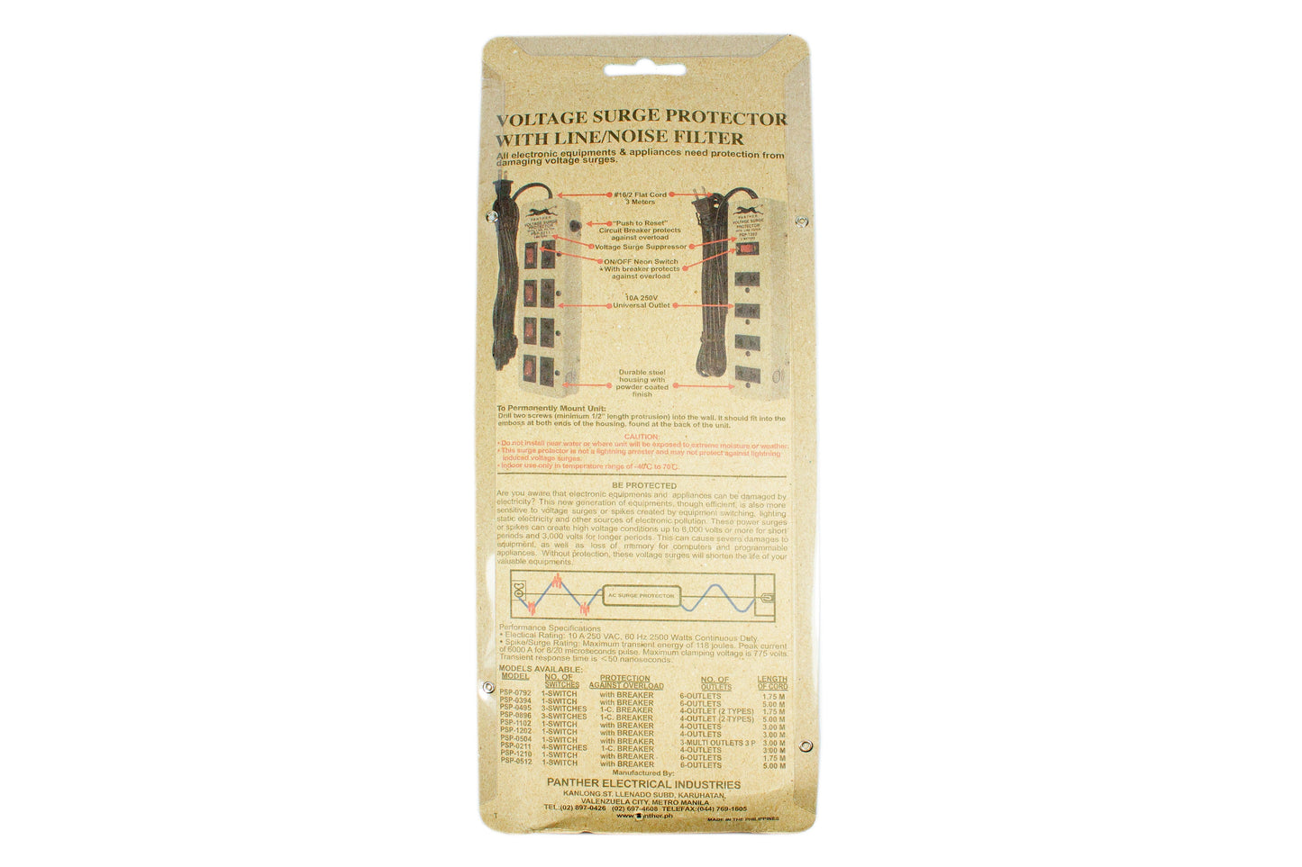 Panther 3M (PSP-0211) Voltage Surge Protector