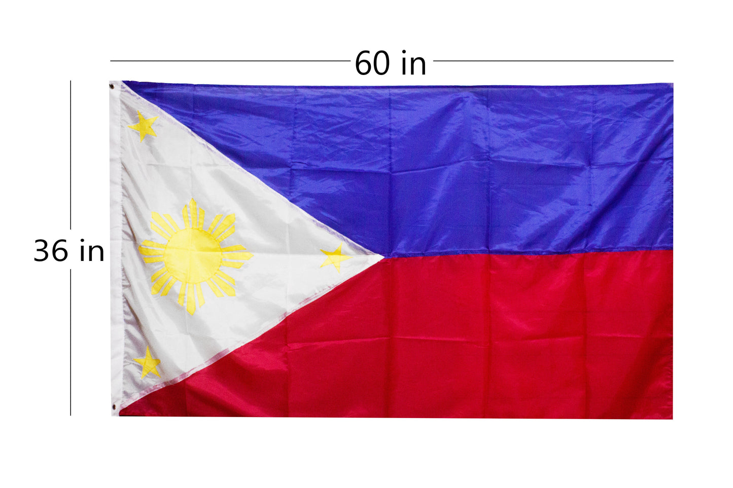Philippine Flag With Grommets