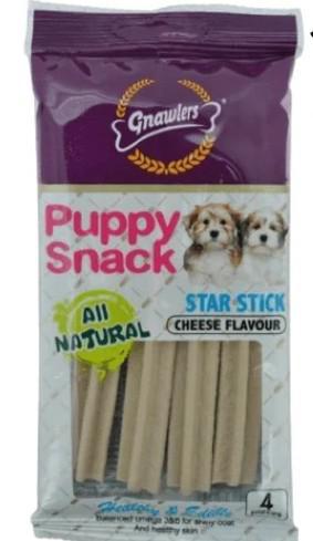 Gnawlers Puppy Snack Star Stick Cheese 4pcs 80g
