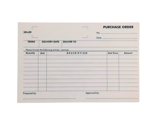 Receipt - Purchase Order 2ply 8.5x5.5in | Per Piece