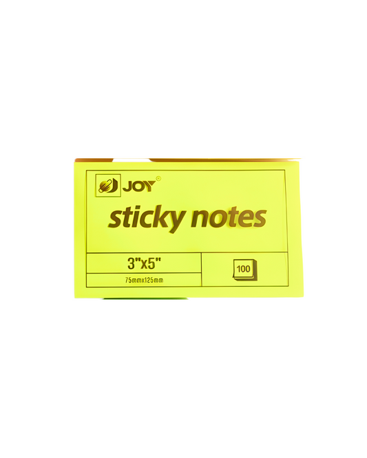 Joy Sticky Note 3x5in 100lvs | Per Pad NEON YELLOW