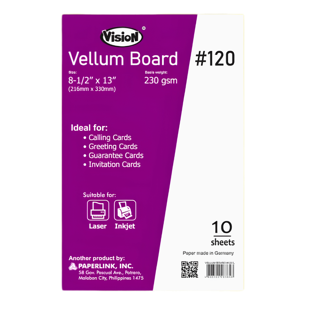 Vision Vellum Board White No.120 230gsm (10sheets) | Per Piece
