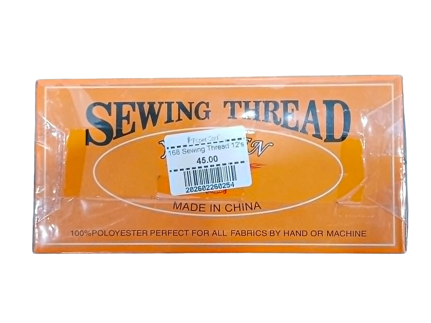 168 Sewing Thread Orange Box 12s | Per Set