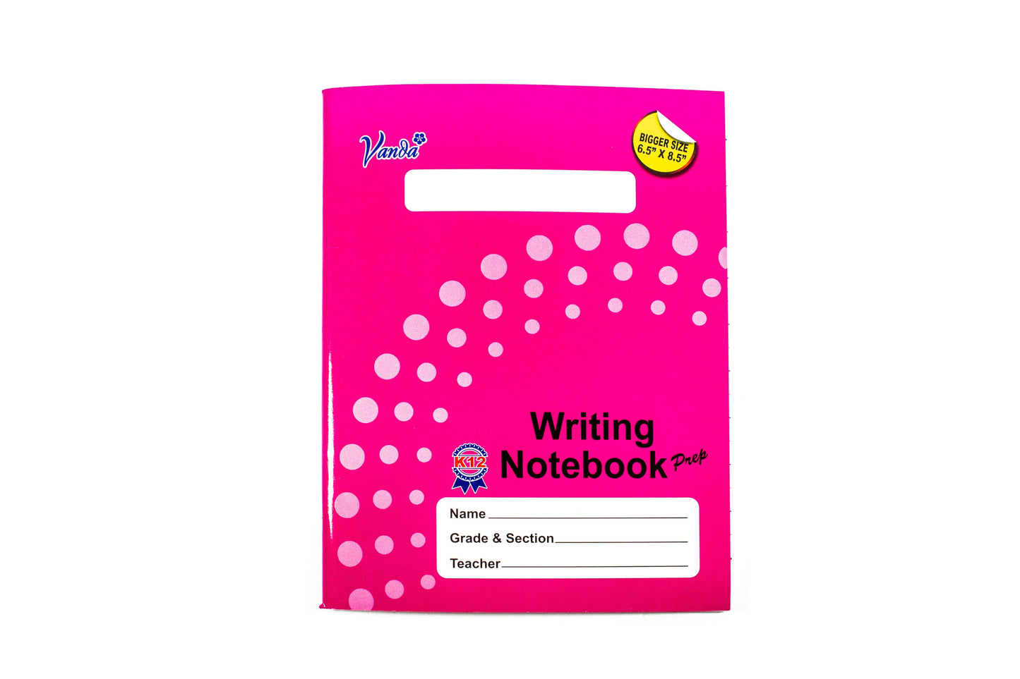 Vanda K-12 Writing Notebook Prep