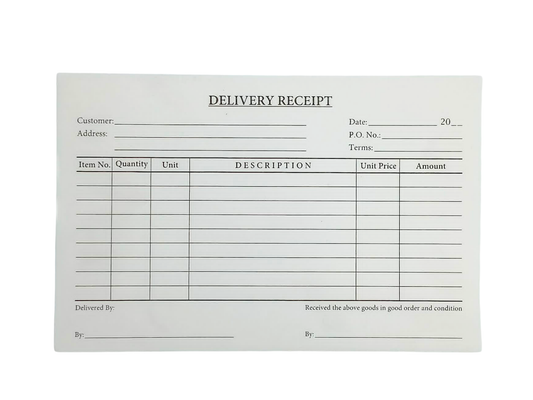 Receipt - Delivery 2ply 5.25x8.25in | Per Piece