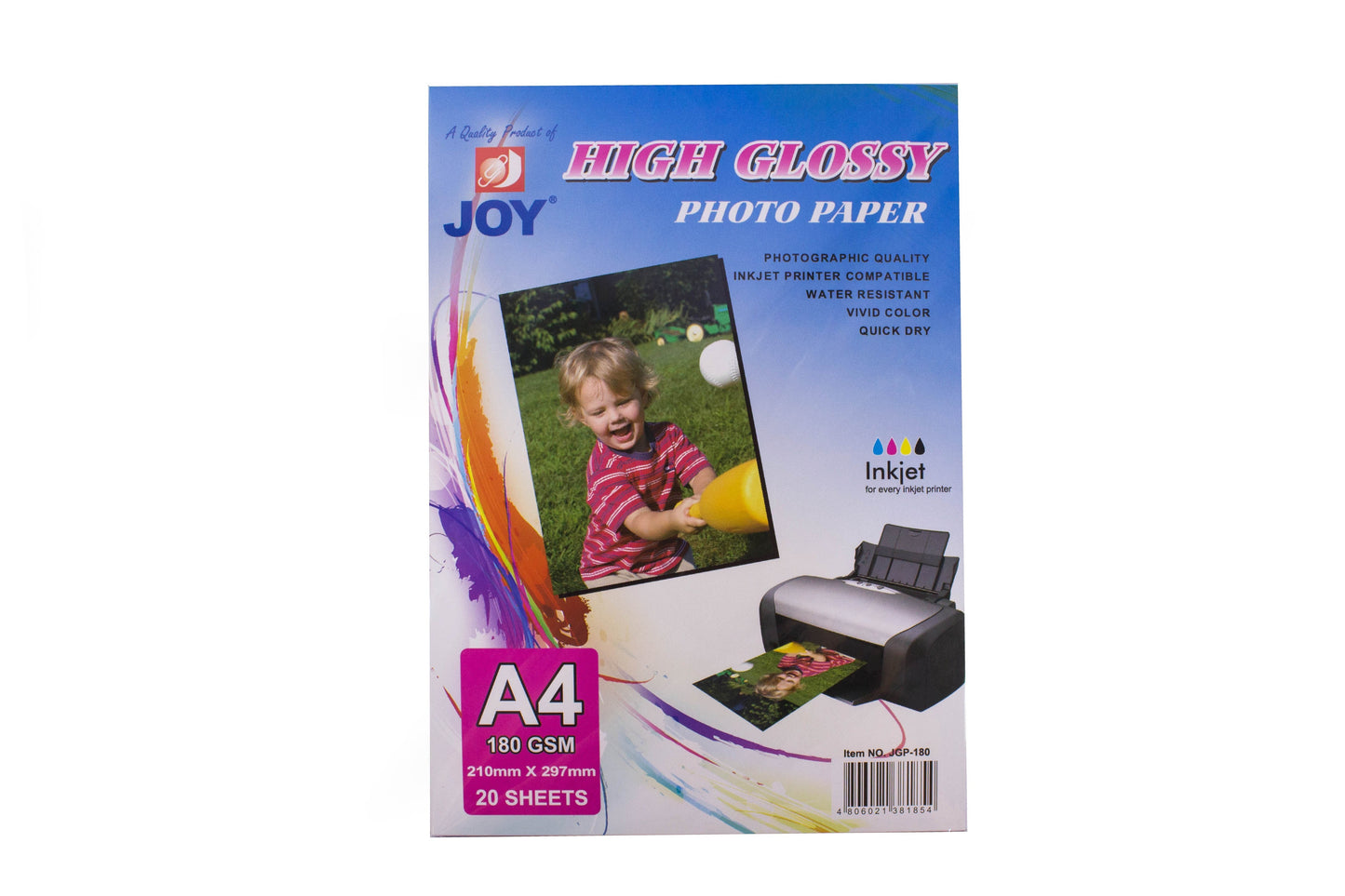 Joy Photo Paper A4 Glossy 180gsm (10Pack)