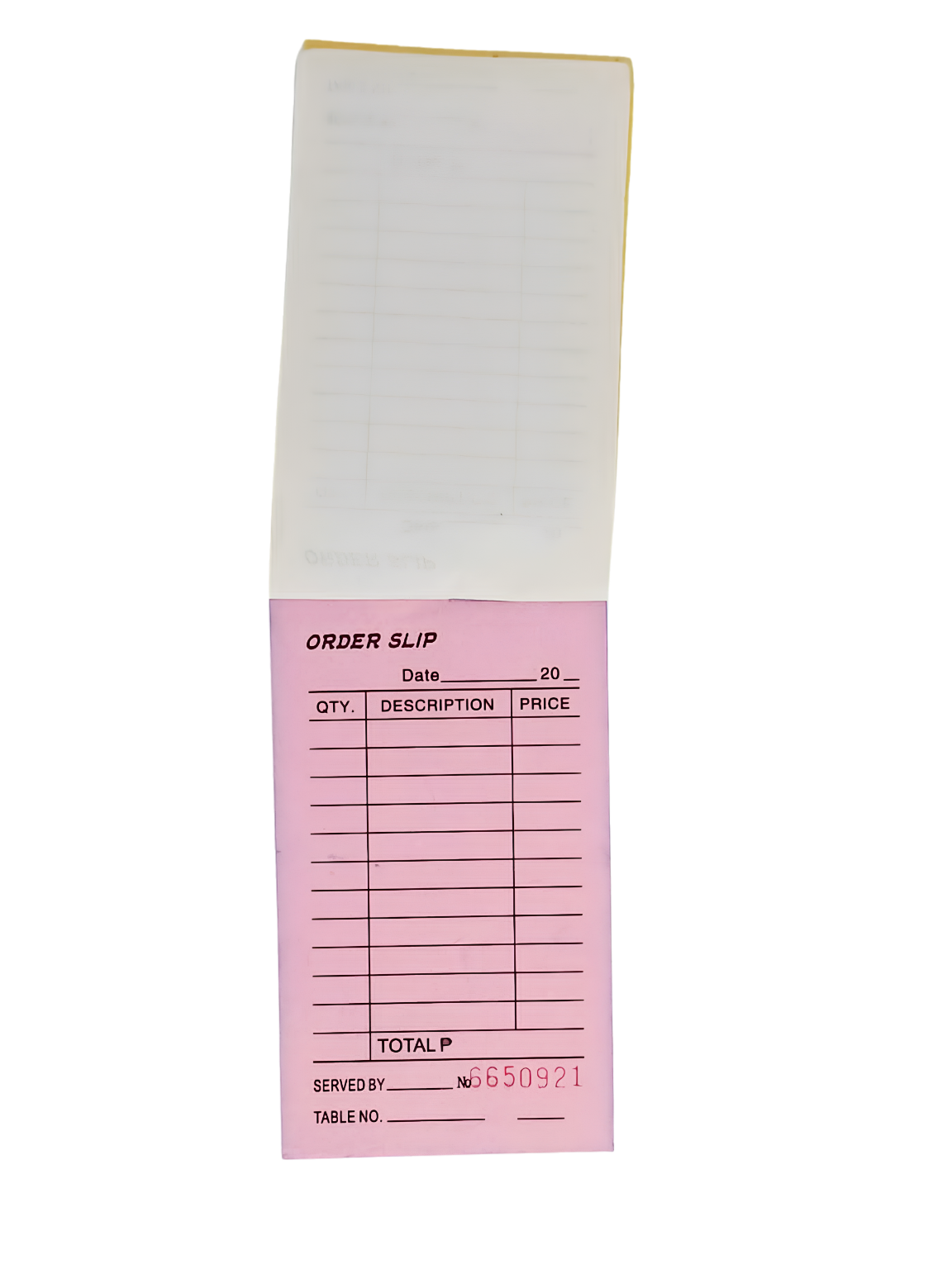 Carbonless Order Slip Pad 3.7x5.2 (1/4 Pad)