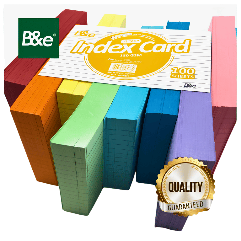 B&E Index Card (Random Color) | 20pcs