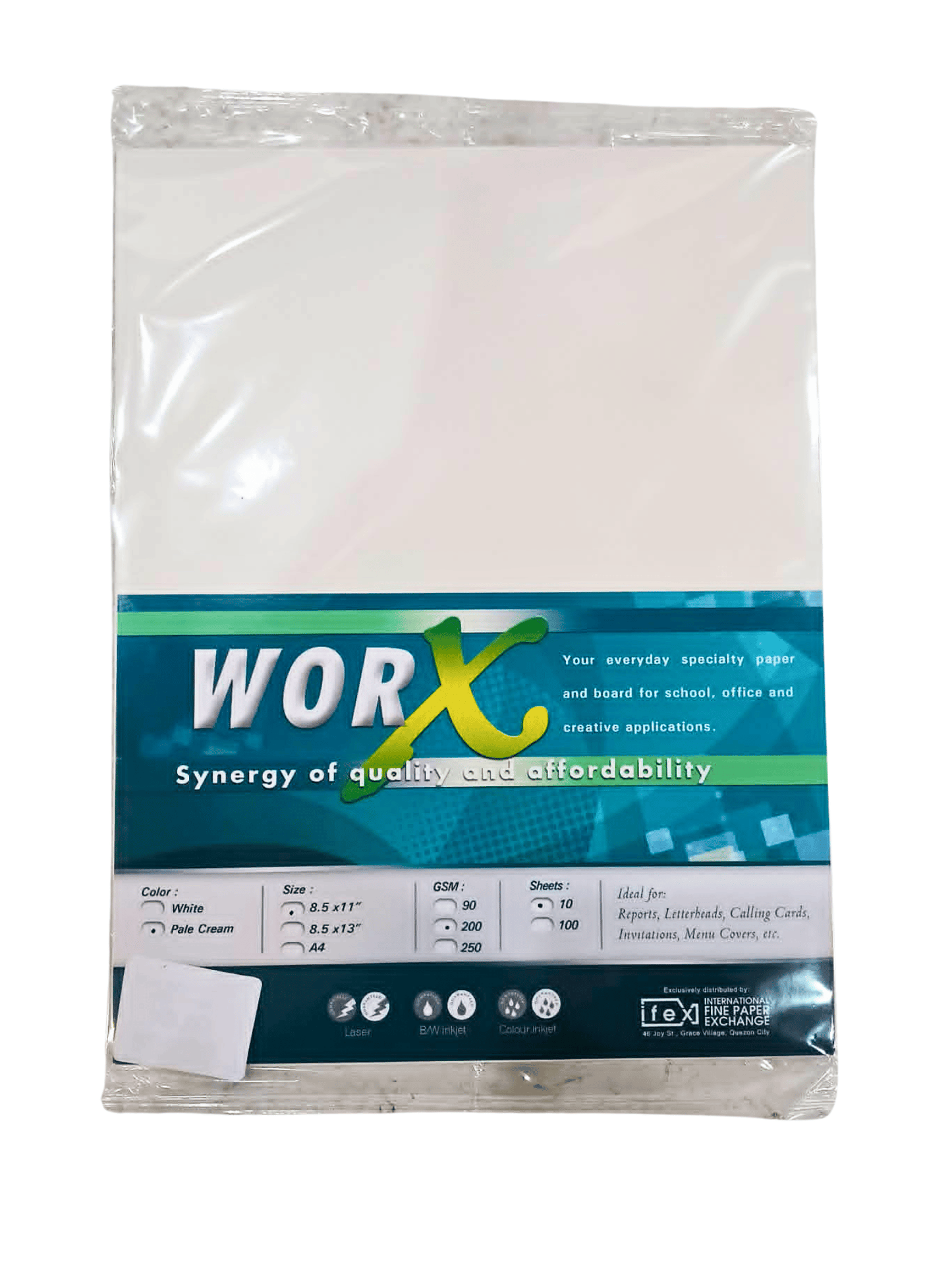 Worx Special Paper 200gsm | 10sheets