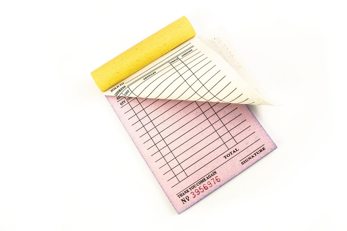 Carbonless Receipt Pad Sold To 1/4 | Per Pad
