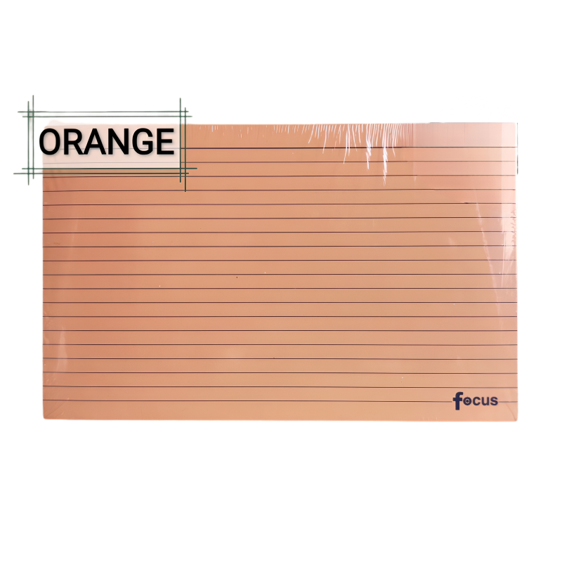 Focus Colored Index Card 160gsm 100s 4x6 Orange | Per Pack