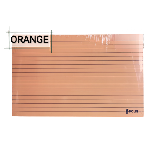 Focus Colored Index Card 160gsm 100s 4x6 Orange | Per Pack