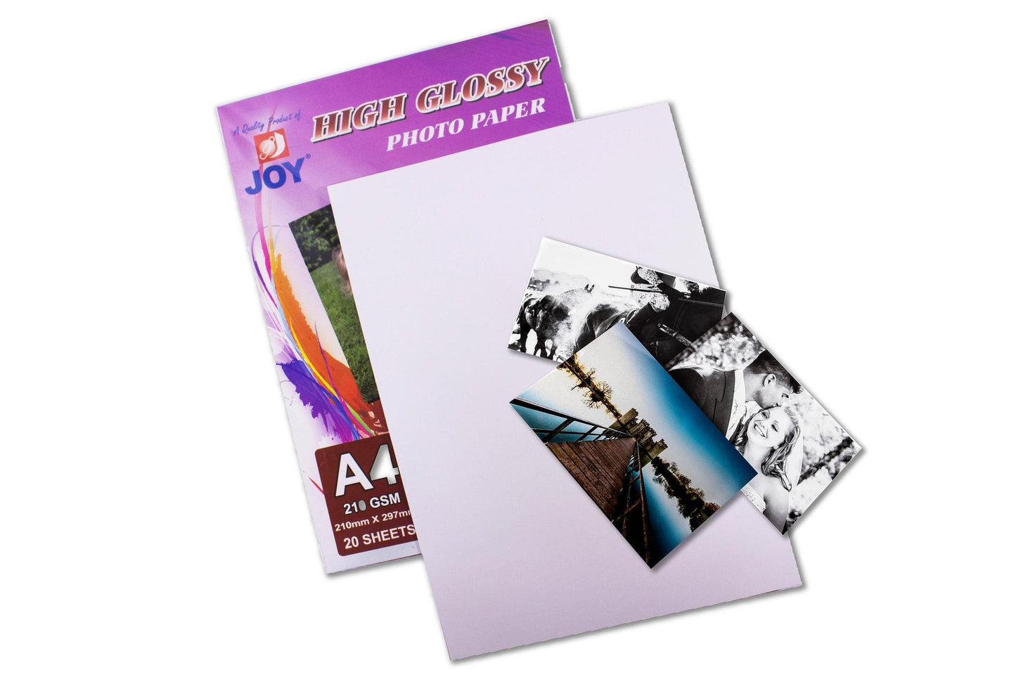 Joy High Glossy Photo Paper 210gsm A4 (20sheets) | Per Pack