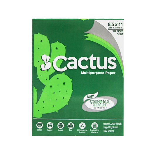 Cactus Bond Paper 70gsm Short | Per Ream