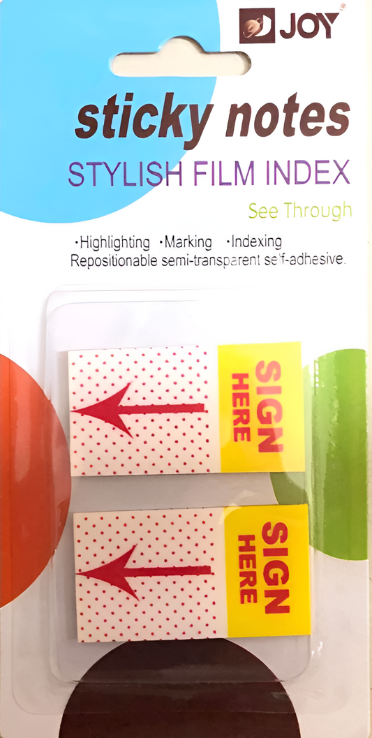 Joy Sign Here Sticky Note SH-126 | Per Piece
