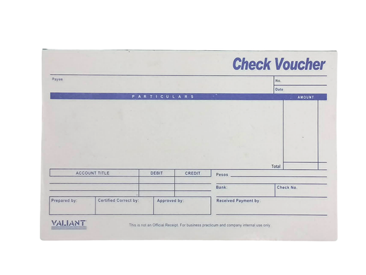 Check Voucher 5.25 X 8.25in| Per Piece