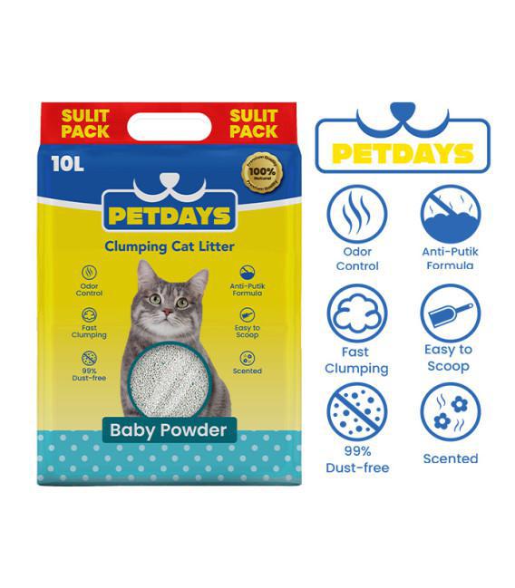 Petdays Cat Litter Baby Powder 10L