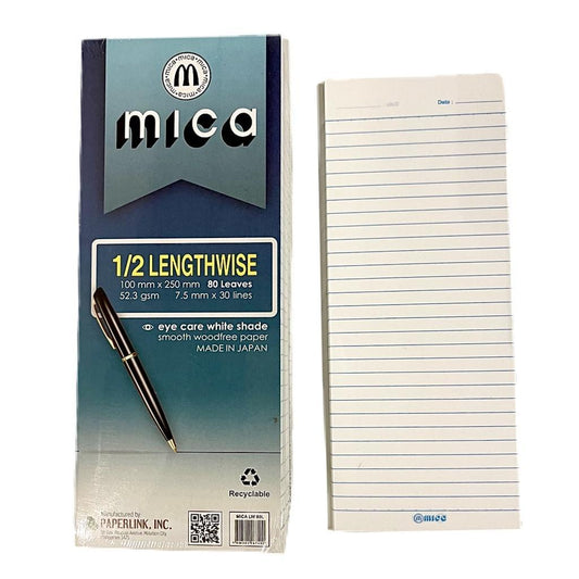 Mica Quiz Pad 80lvs. 1/2 Lengthwise | 10s