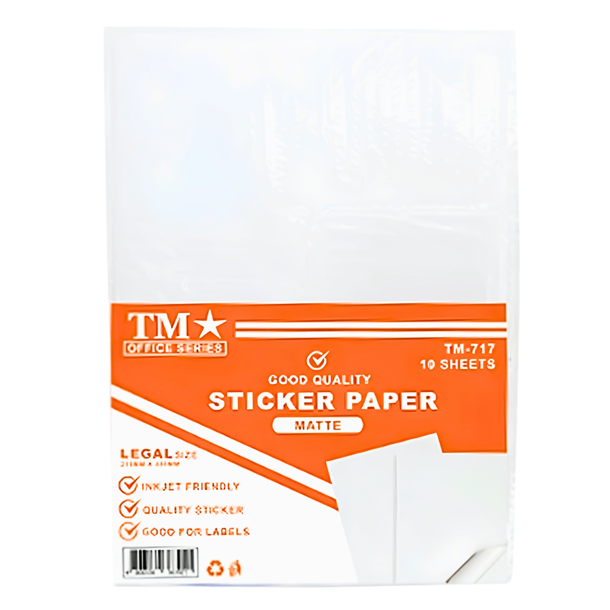 TM Sticker Paper Matte | 10 Sheets