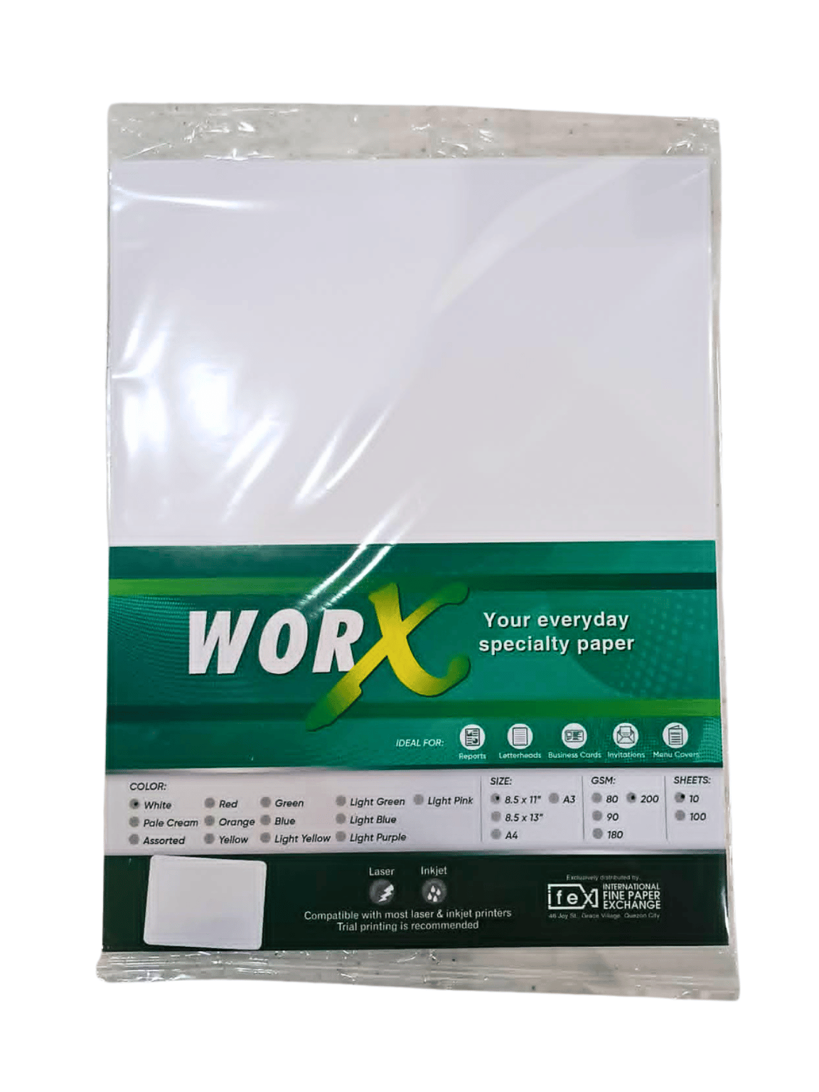 Worx Special Paper 200gsm | 10sheets