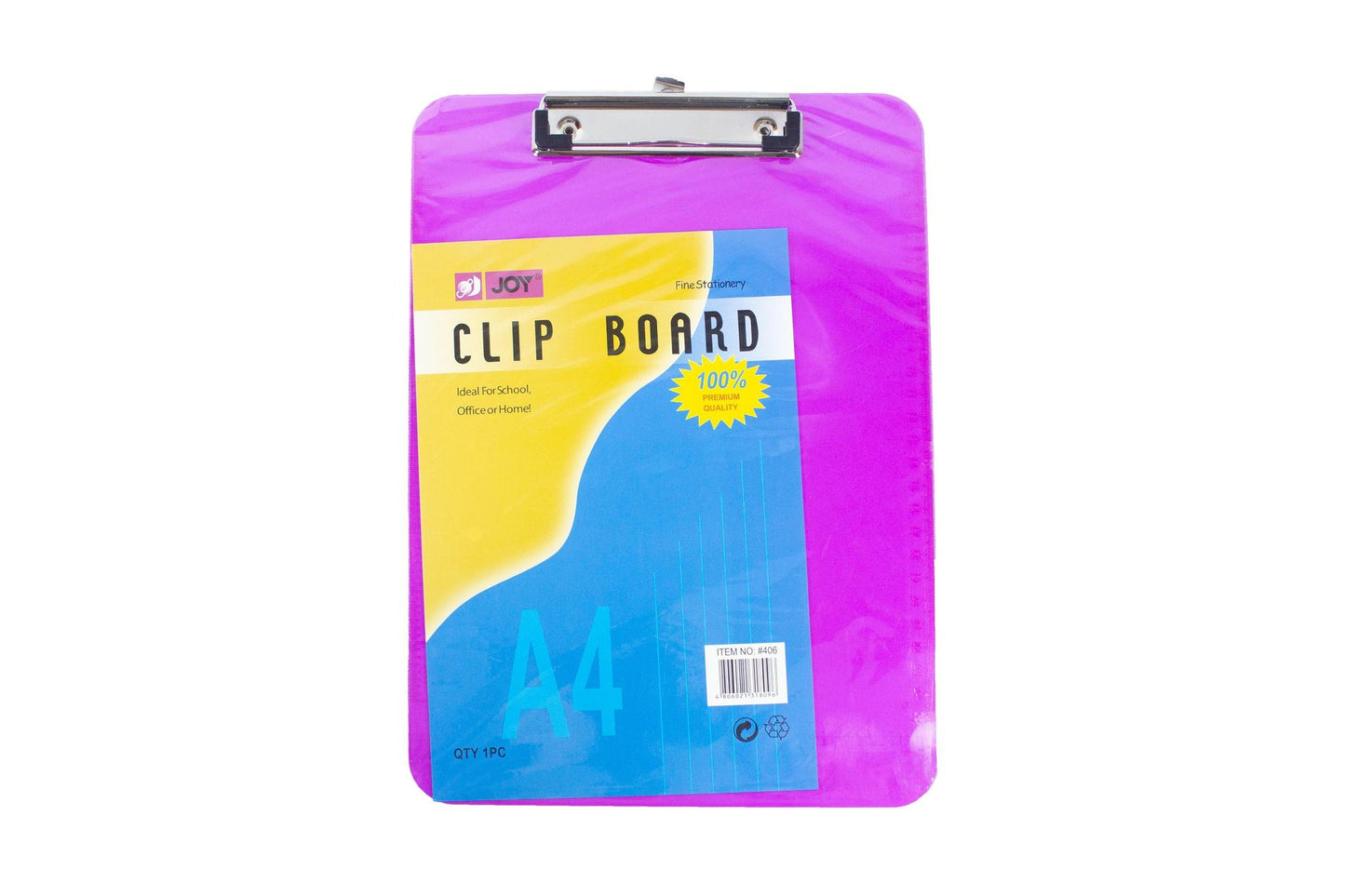 Joy Acrylic Clipboard 406 A4 (Random Color) | Per Piece
