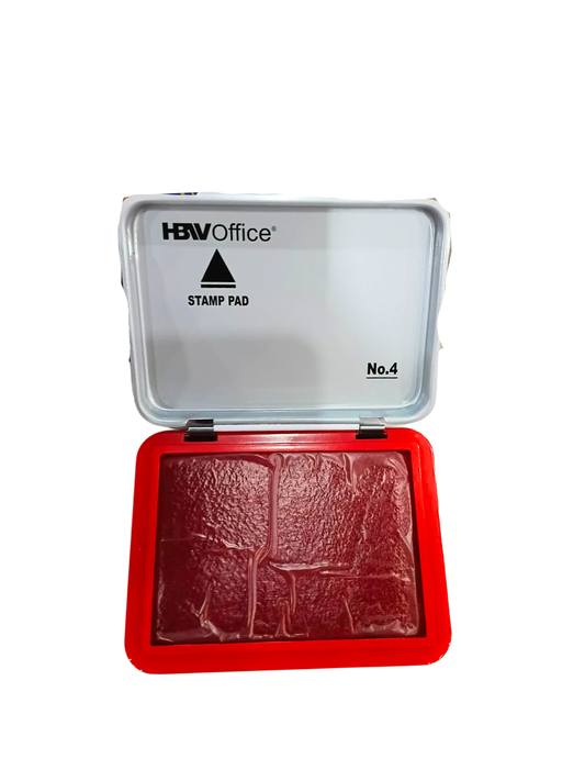 HBW Stamp Pad No.4 Red | Per Piece