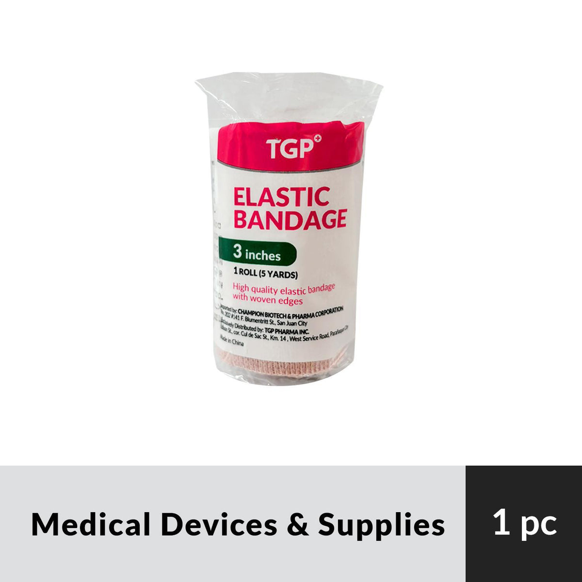 TGP Elastic Bandage 3in x 5yards