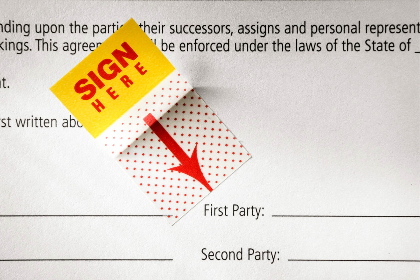 Joy Sign Here Sticky Note SH-126