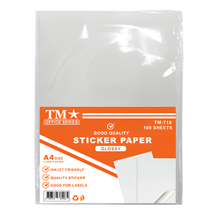 TM Sticker Paper Glossy | 100 Sheets