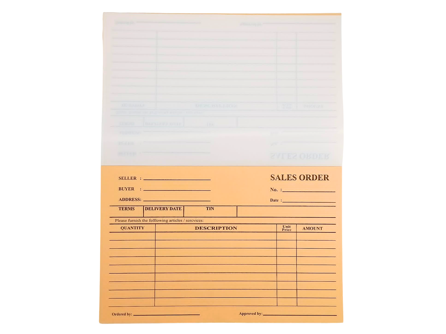 Receipt - Sales Order 2ply 5.5x8.5in | Per Piece