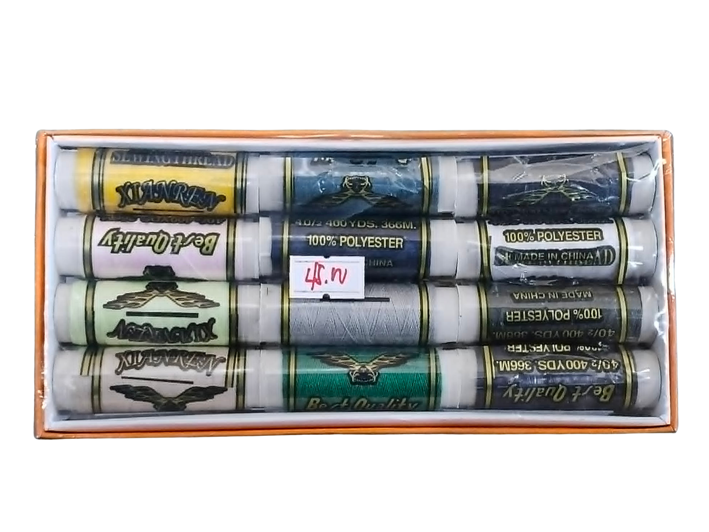168 Sewing Thread Orange Box 12s | Per Set