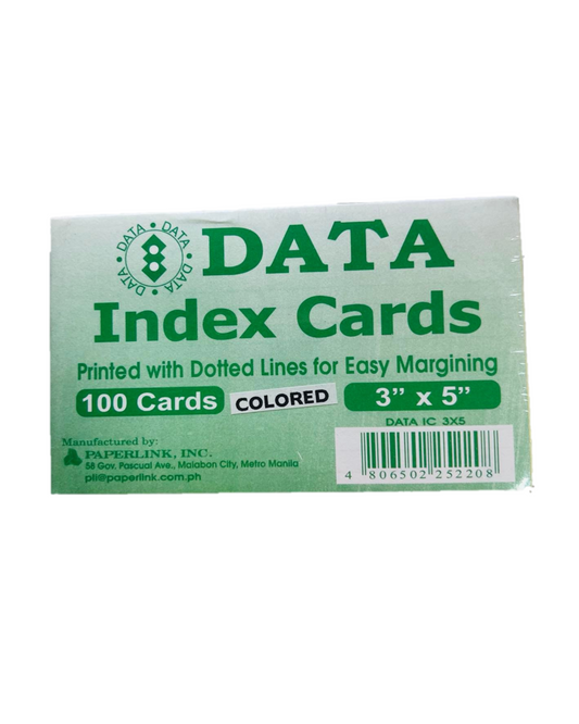 Data Colored Index Card 3x5in (100pcs)